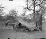 British Matilda I tank under a net for camouflage, France, Nov 1939