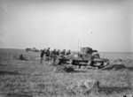 Matilda I tanks of British Royal Tank Regiment during an exercise with infantry of 2nd Battalion of British North Staffordshire Regiment near Hébuterne, France, 11 Jan 1940, photo 2 of 2