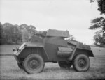 Guy Mk I armored car of C Squadron, 2nd Northamptonshire Yeomanry, British 1st Armoured Division at Albury Heath, Surrey, England, United Kingdom, 20 Jul 1940