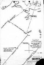 Track chart from the shelling of Munda Point, New Georgia, Solomon Islands by destroyer USS Fletcher, 13 May 1943.