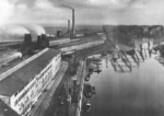View of Tecklenborg shipyard, Bremerhaven, Germany, circa 1920s
