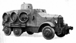 Sumida M.2593 (Army Type 91) armored car with road wheels, circa 1930s