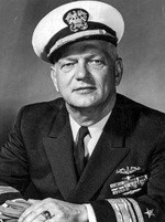 A 1960s portrait of United States Navy Rear Admiral John S. “Jack” Coye. As Lieutenant Commander Coye, he was the second commanding officer of the Gato-class submarine USS Silversides from 1943 to 1944.