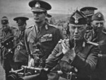 King Mihai I of Romania and General Ion Antonescu near the River Prut, eastern Romania, Aug 1941