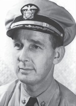 Portrait of United States Navy Commander Joseph J. Rochefort, circa 1942, probably on the occasion of his promotion to full Commander.