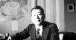 Chiune Sugihara at his desk during his assignment in Manchuria, China, 1933-34.