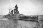 Battleship Nagato at anchor, Sep 1924