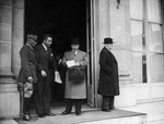 Maxime Weygand, Paul Baudouin, Paul Reynaud, and Philippe Pétain after a Council of Ministers meeting, Paris, France, 21 May 1940