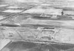 German airship Graf Zeppelin seen moored to a temporary mooring mast at Mines Field, Inglewood, California after arriving from Japan on her around-the-world flight, 26 Aug 1929. Photo 3 of 3.