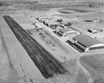 The five hangars at Mines Field, Inglewood, California, 21 Jun 1935. The runway is 3,500 feet of decomposed granite and oil.