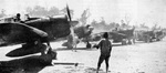 A6M3 Zero fighters preparing for takeoff at Rabaul, New Britain, circa 1943-1944