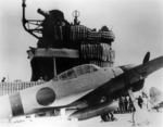 A6M2 Zero fighter aboard carrier Akagi prior or during the attack on Pearl Harbor, Dec 1941