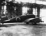 A7M2 Reppu fighter at rest in a hangar, 1944-1945, photo 1 of 2