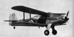 Albacore aircraft in flight, circa 1940, photo 2 of 2