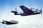 TBF Avenger aircraft in flight, May 1942-Jun 1943