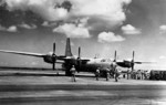 B-32 Dominator bomber of the 312th Bomber Group, US 386th Bomber Squadron at Clark Field, Manila, Philippine Islands, Jul 1945