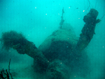 Wreck of a B6N aircraft under 120 feet of water at Truk (Chuuk), Caroline Islands, 22 Jul 2006, photo 3 of 3