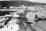 Canadians pulling the wreckage of a Digby Mark I aircraft out of Freshwater Bay at Dover, Dominion of Newfoundland (now Newfoundland and Labrador, Canada), after the plane crashed into the bay on 2 Jan 1942