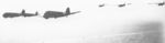RAF C-47 Dakota aircraft towing Waco Hadrian gliders, 6 Jun 1944; note invasion stripes on all aircraft