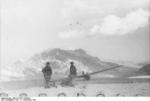 German glider troops standing before a DFS 230 C-1 glider, Gran Sasso, Italy, 12 Sep 1943