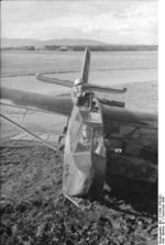 German soldier manning a MG 34 machine gun atop a DFS 230 glider during an exercise, Italy, Sep 1943