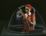 Female employee of Douglas Aircraft Company working on the nose of a B-17F bomber, Long Beach, California, United States, Oct 1942