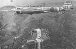 Japanese Army G3M Type 96 bomber flying over the Sun Yatsen Mausoleum, Nanjing, China, date unknown