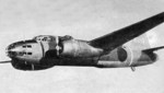 G4M1 Model 11 bomber in flight, circa 1940s