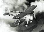 Gladiator aircraft in flight, circa 1940s