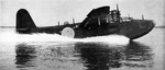 H8K flying boat taking off, US Navy Naval Air Test Center, Patuxent River, Maryland, United States, 1946-1947; seen in Aug 1947 issue of US Navy publication Naval Aviation News