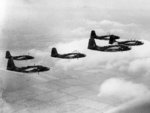 British Boston III bombers in flight, circa 1940s