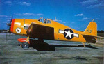 F6F-3K Hellcat fighter painted bright orange while being in service as a target drone, post-WW2