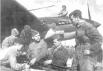 Air and ground crew members of an Il-2 Sturmovik aircraft, date unknown