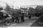 Ju 87 Stuka aircraft being serviced, Germany, winter of 1939-1940, photo 2 of 2
