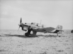 Damaged Ju 87B Stuka dive bomber, Acroma, Libya, 1941