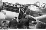 German crew maintaining a Ju 87 dive bomber, Germany, winter of 1939-1940