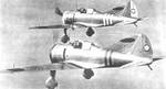 Two Ki-27 aircraft in flight, date unknown