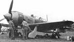 A La-5FN aircraft being serviced on an airfield, Ukraine, 11 Sep 1944