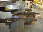 P-38 Lightning fighter on display at the Smithsonian Air and Space Museum Udvar-Hazy Center, Chantilly, Virginia, United States, 26 Apr 2009