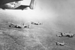 Formation of B-25D Mitchell bombers of the US 3rd Attack Group, based in Australia in 1942