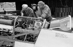 Mechanics working on a P-51D Mustang fighter of Chinese Air Force, Taiwan, 1950s, photo 4 of 4