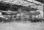 N1K1 floatplanes in a hangar, Japan, 1946