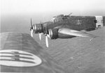 SM.79 bomber in flight, circa 1940-1942