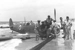 Egyptian Spitfire fighter shot down during the 1948 Arab-Israeli War/Israeli War of Independence, near Tel Aviv, 15 May 1948