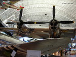 Wing and engines of B-29 Superfortress bomber Enola Gay on display at the Smithsonian Air and Space Museum Udvar-Hazy Center, Chantilly, Virginia, United States, 26 Apr 2009; note P-47D in foreground
