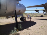 B-29 Superfortress, view from under right engine, Hill Aerospace Museum, Utah, Aug 2006