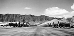 P-47 Thunderbolt aircraft of the 318th Fighter Group lined up for an inspection at Bellows Field, Oahu, US Territory of Hawaii, 15 May 1944. Photo 1 of 8.