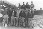 US airmen with a P-40N Warhawk fighter in China, 1943-1945