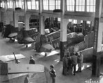 P-40 fighters at a repair depot in China, date unknown; note Flying Tigers emblem and Republic of China roundrel