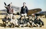 American Volunteer Group pilots with a P-40 fighter, China, 1940s